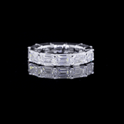 6.02 Carat Emerald Lab Grown Diamond Eternity Ring