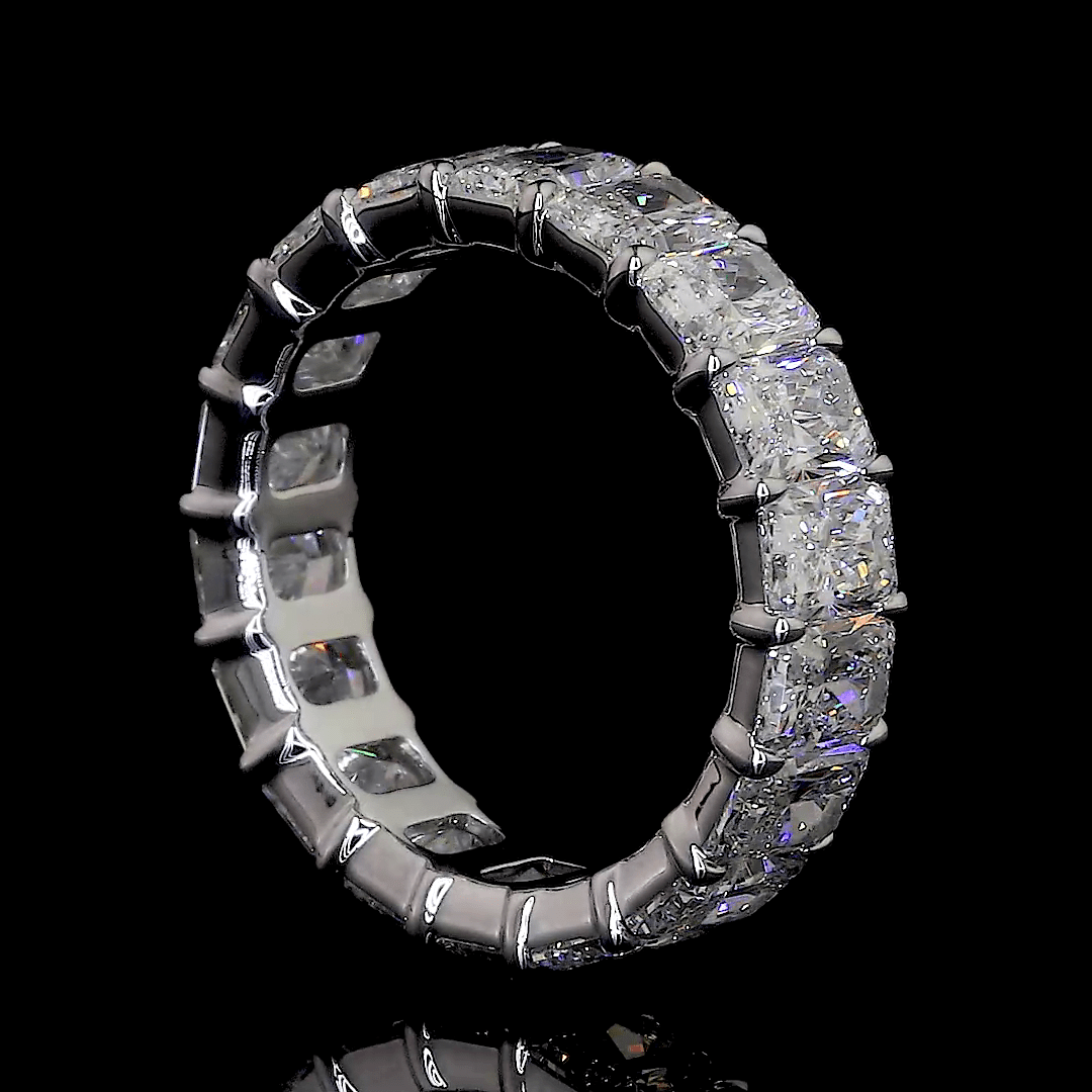 6.2 Carat Radiant Lab Grown Diamond Eternity Ring