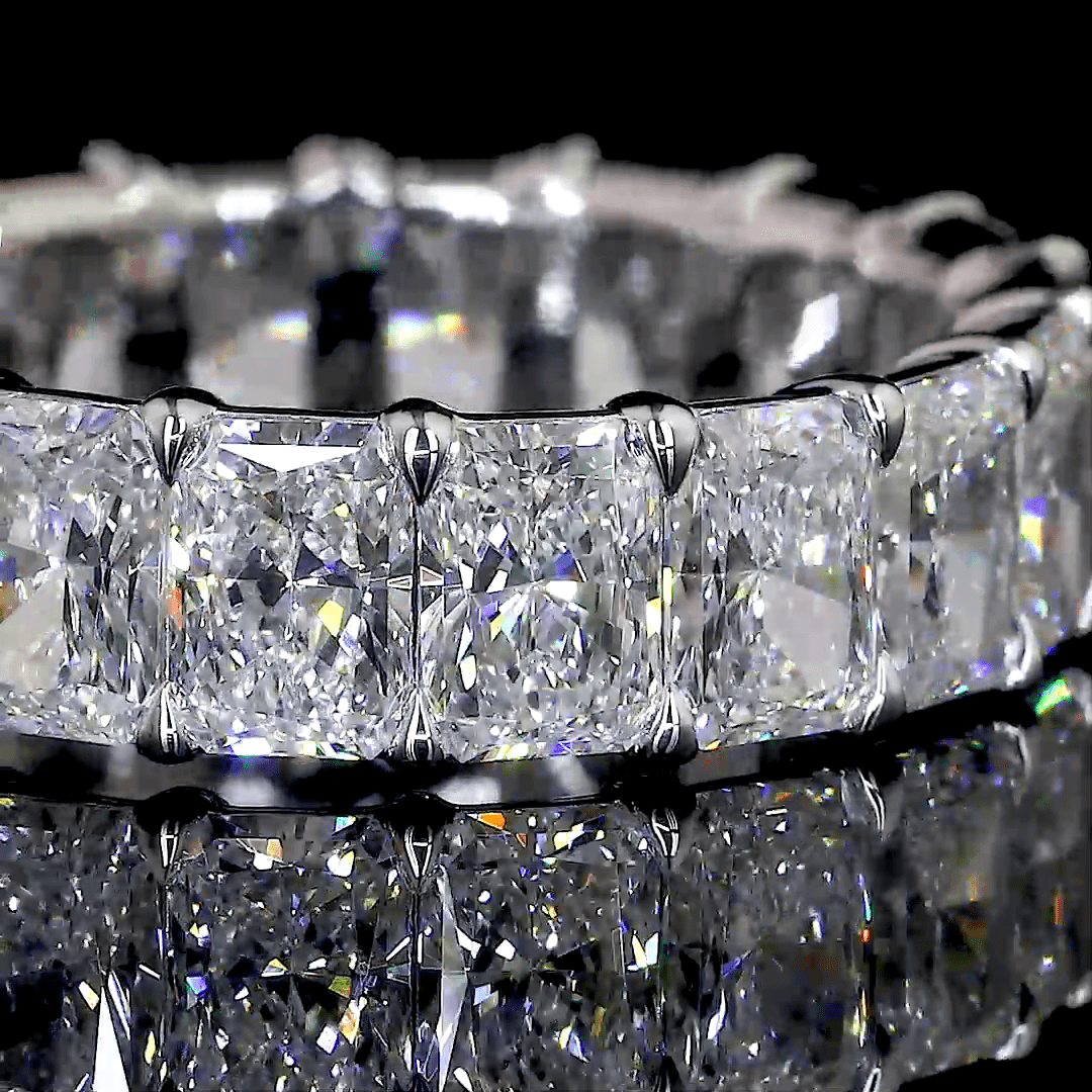 6.2 Carat Radiant Lab Grown Diamond Eternity Ring