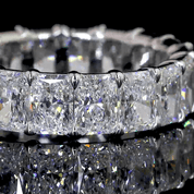 6.2 Carat Radiant Lab Grown Diamond Eternity Ring