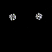 6.5 Carat Lab Grown Round Diamond Stud Earrings