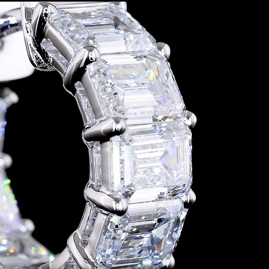 6.56 Carat Lab Grown Diamond Huggie Earrings