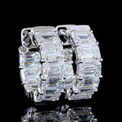 6.56 Carat Lab Grown Diamond Huggie Earrings