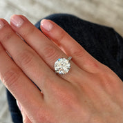 6 Carat Round Diamond Engagement Ring
