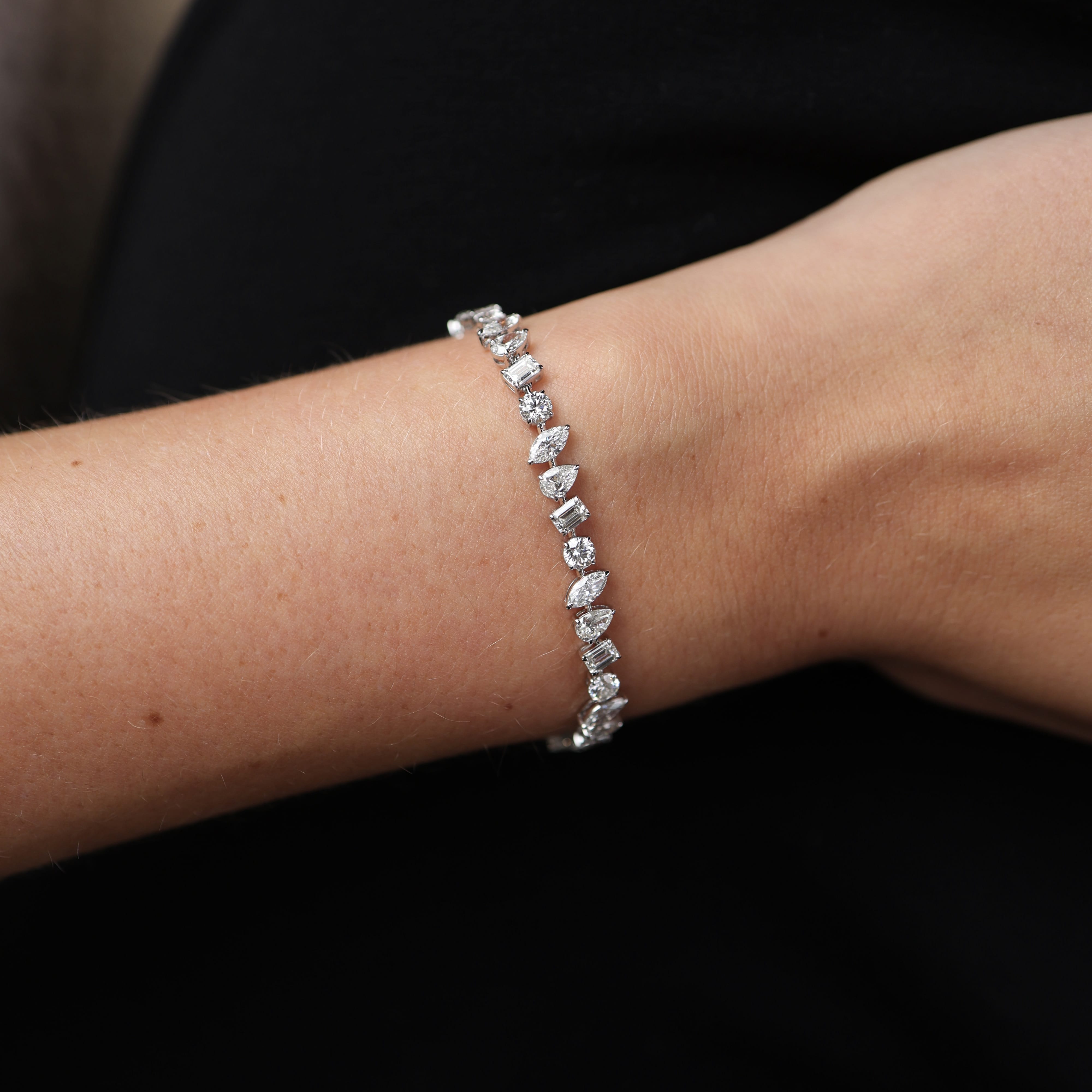 7.42 Carat Diamond Confetti Tennis Bracelet