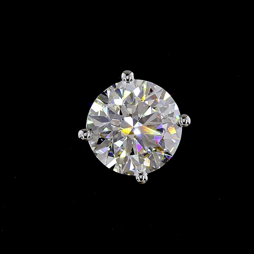 7.5 Carat Lab Grown Round Diamond Stud Earrings
