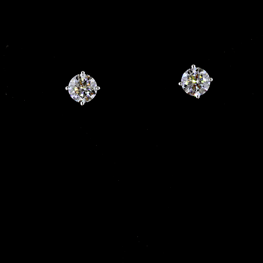7.5 Carat Lab Grown Round Diamond Stud Earrings