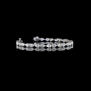 7 Carat Lab Grown Pear-Shaped Diamond Bracelet