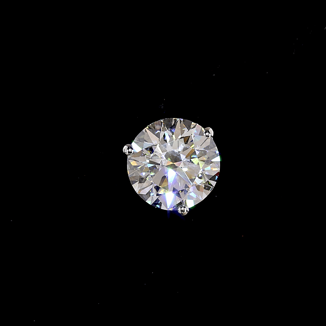 7 Carat Lab Grown Round Diamond Stud Earrings