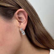 8.2 Carat Lab Grown Diamond Dangling Earrings