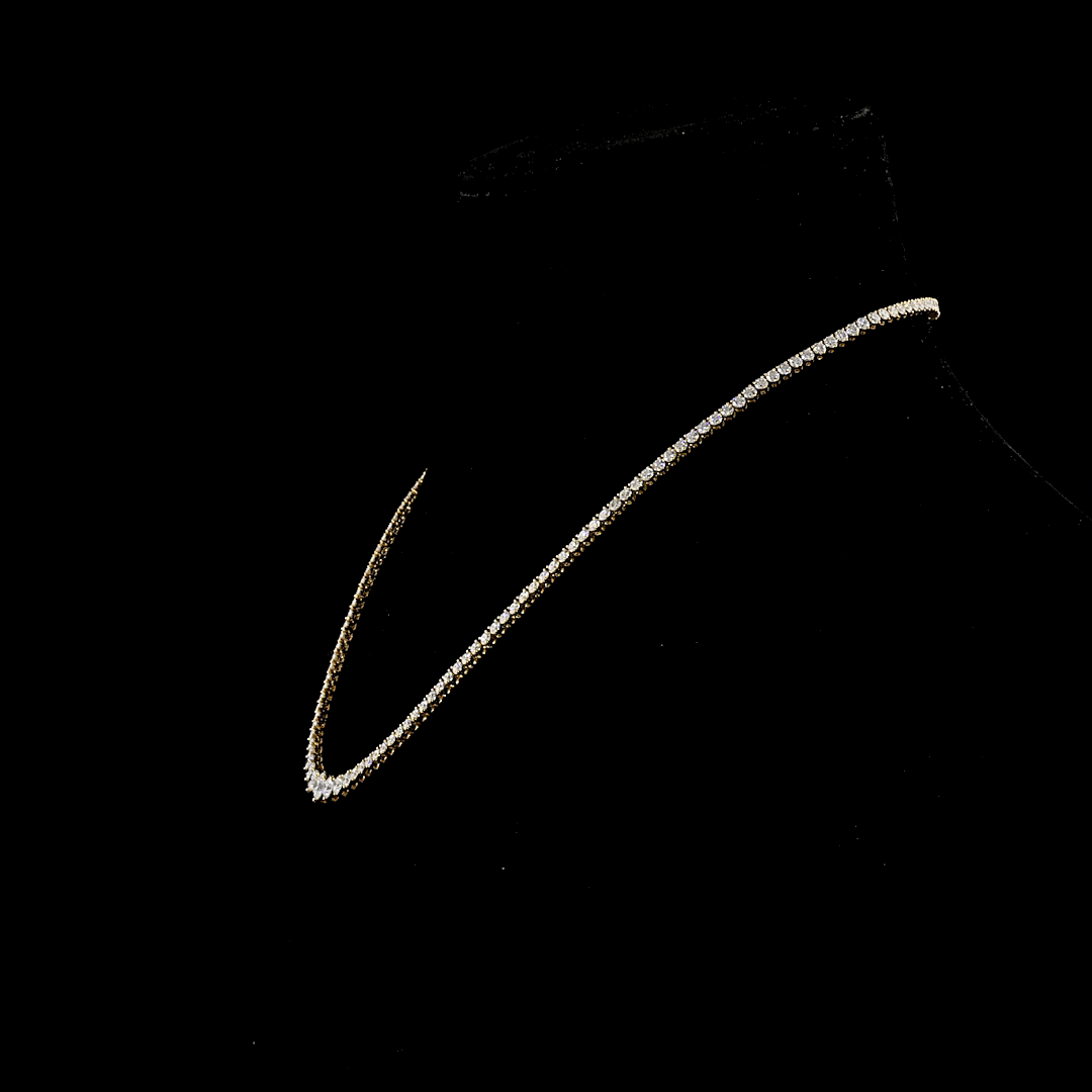 8 Carat Graduated Lab Grown Diamond Tennis Necklace