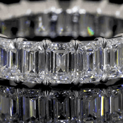 9.44 Carat Emerald Lab Grown Diamond Eternity Ring