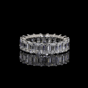 9.44 Carat Emerald Lab Grown Diamond Eternity Ring