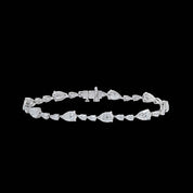 9 Carat Lab Grown Pear Shaped Diamond Bracelet