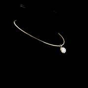 9 Carat Lab Oval Diamond Solitaire Pendant