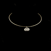9 Carat Lab Oval Diamond Solitaire Pendant