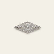 Antique Diamond and Platinum Patterned Brooch