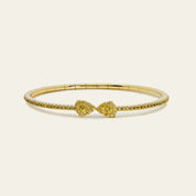 Yellow Sapphire Flexible Cuff Bracelet