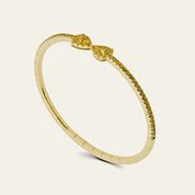 Yellow Sapphire Flexible Cuff Bracelet