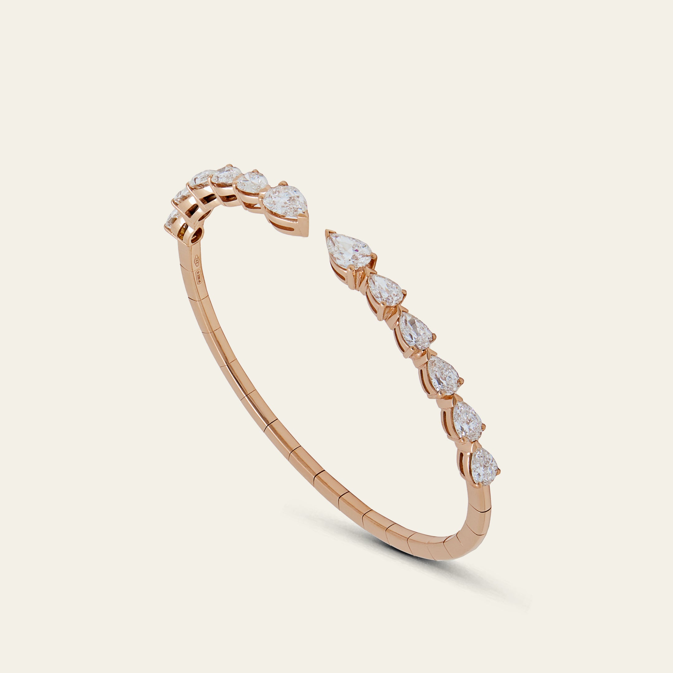 Rose Gold Diamond Cuff Bracelet