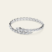 BVLGARI Serpenti Viper Slim Bracelet White Gold Full Pavé Diamonds 351844