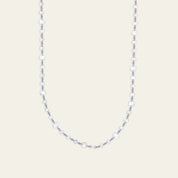 Rose-Cut Diamond and White Gold Chain Necklace