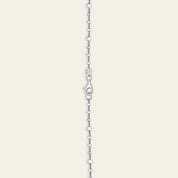 Rose-Cut Diamond and White Gold Chain Necklace