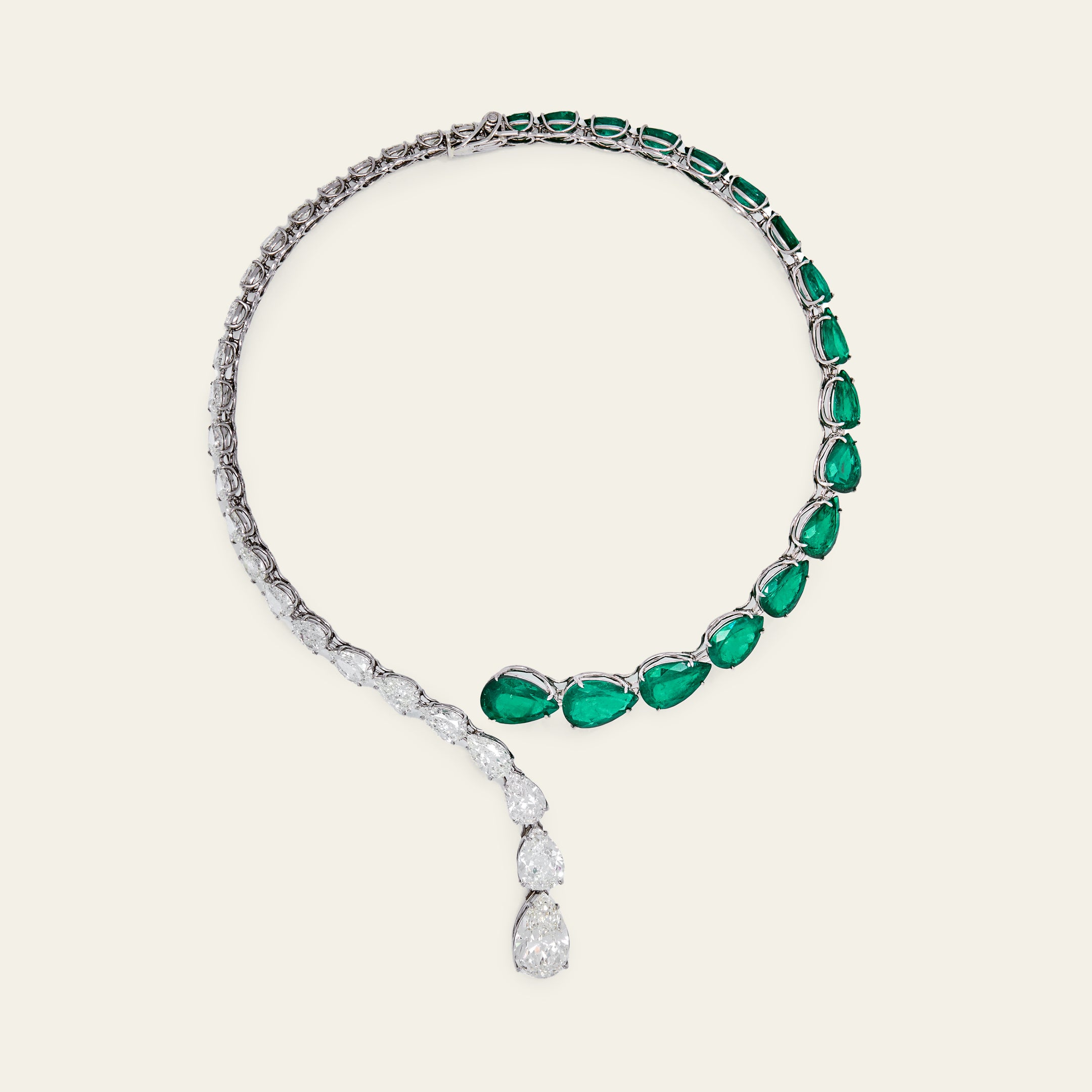 Emerald and Diamond Collar Necklace