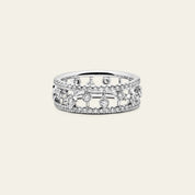 De Beers Dewdrop Band in White Gold