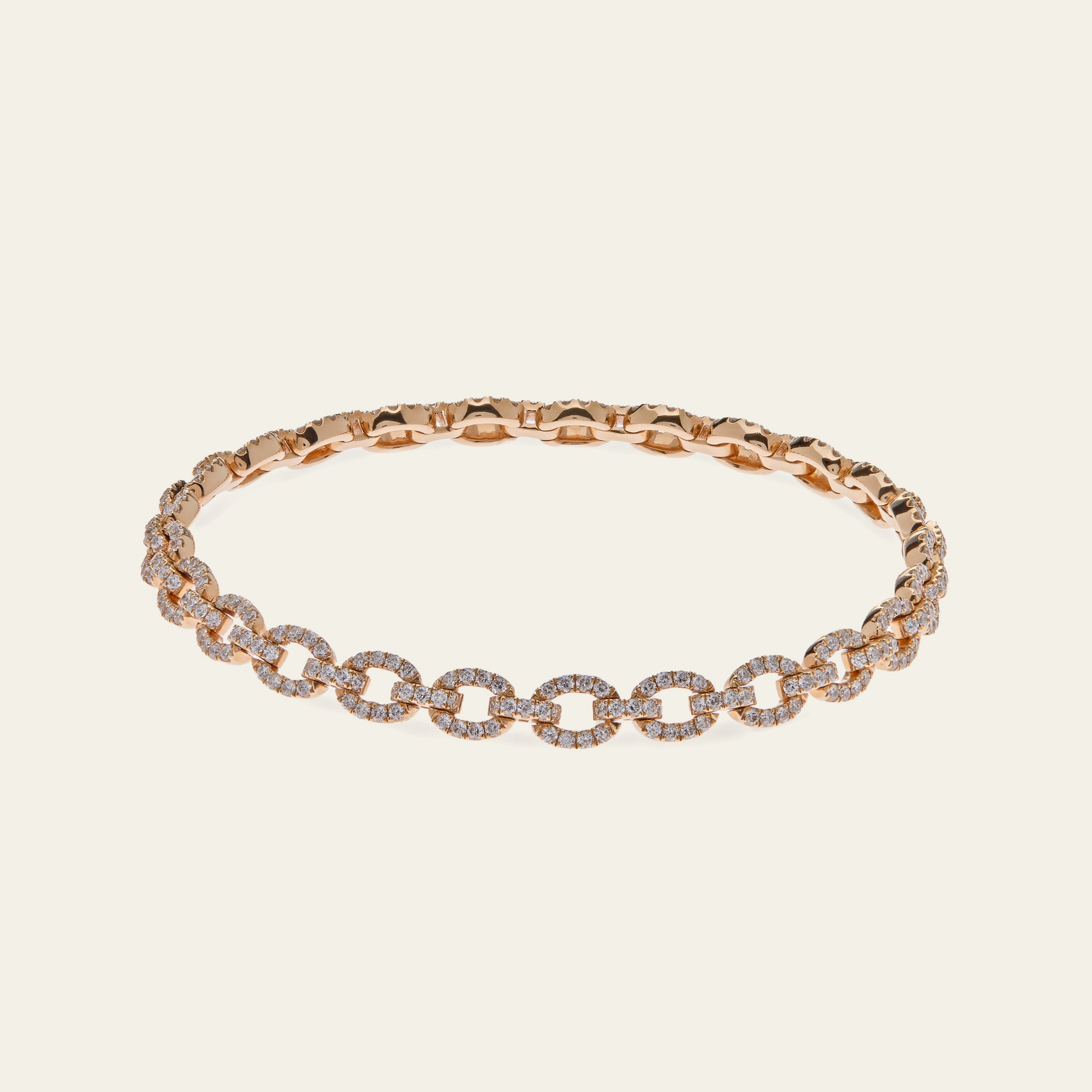 Rose Gold Diamond Small Link Bracelet