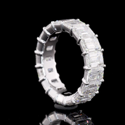 5.98 Carat Emerald Lab Grown Diamond Eternity Ring