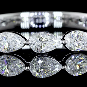 1.03 Carat Pear Lab Grown Diamond Eternity Ring