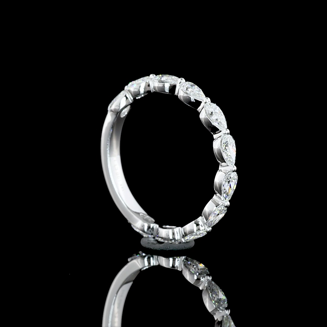 1.03 Carat Pear Lab Grown Diamond Eternity Ring