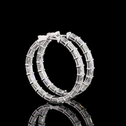 7.27 Carat Lab Grown Diamond Hoop Earrings