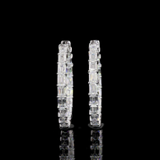 7.27 Carat Lab Grown Diamond Hoop Earrings