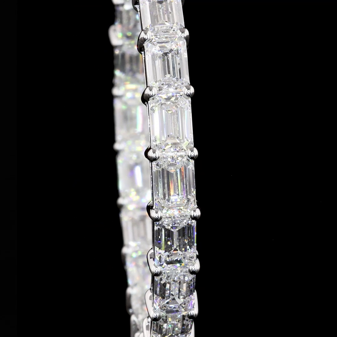 7.27 Carat Lab Grown Diamond Hoop Earrings