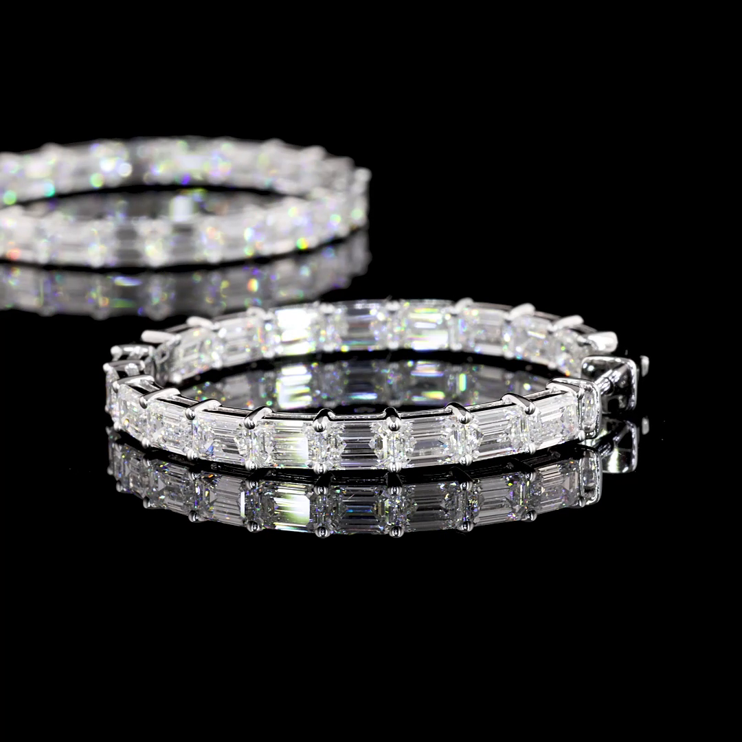 7.27 Carat Lab Grown Diamond Hoop Earrings