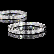 7.27 Carat Lab Grown Diamond Hoop Earrings