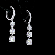 3.07 Carat Lab Grown Diamond Earrings