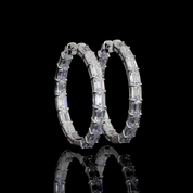 9.86 Carat Lab Grown Diamond Hoop Earrings