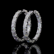 10.19 Carat Lab Grown Diamond Hoop Earrings