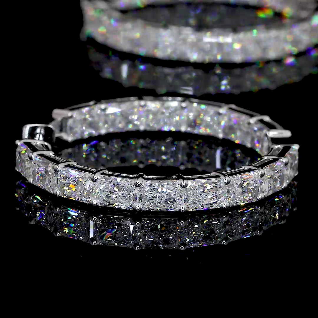 10.19 Carat Lab Grown Diamond Hoop Earrings