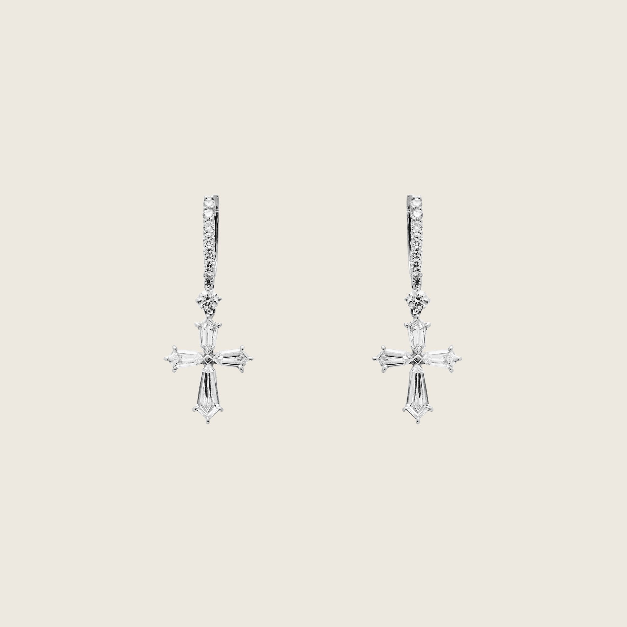 Custom Cross Dangling Earrings