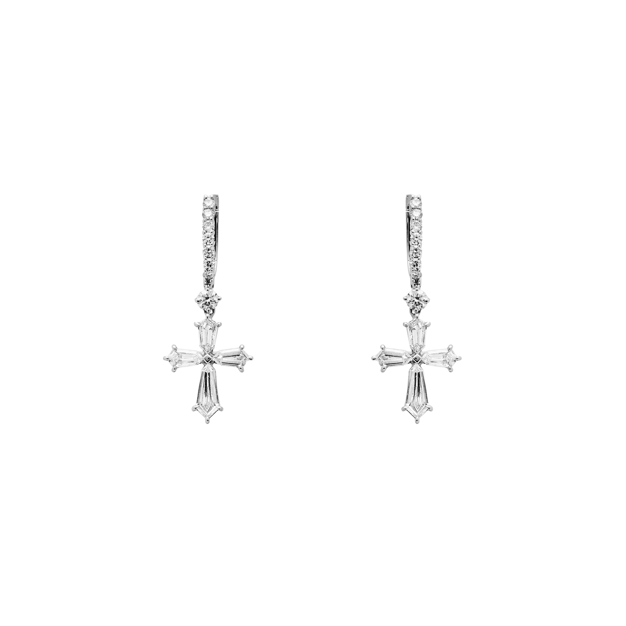 Custom Cross Dangling Earrings