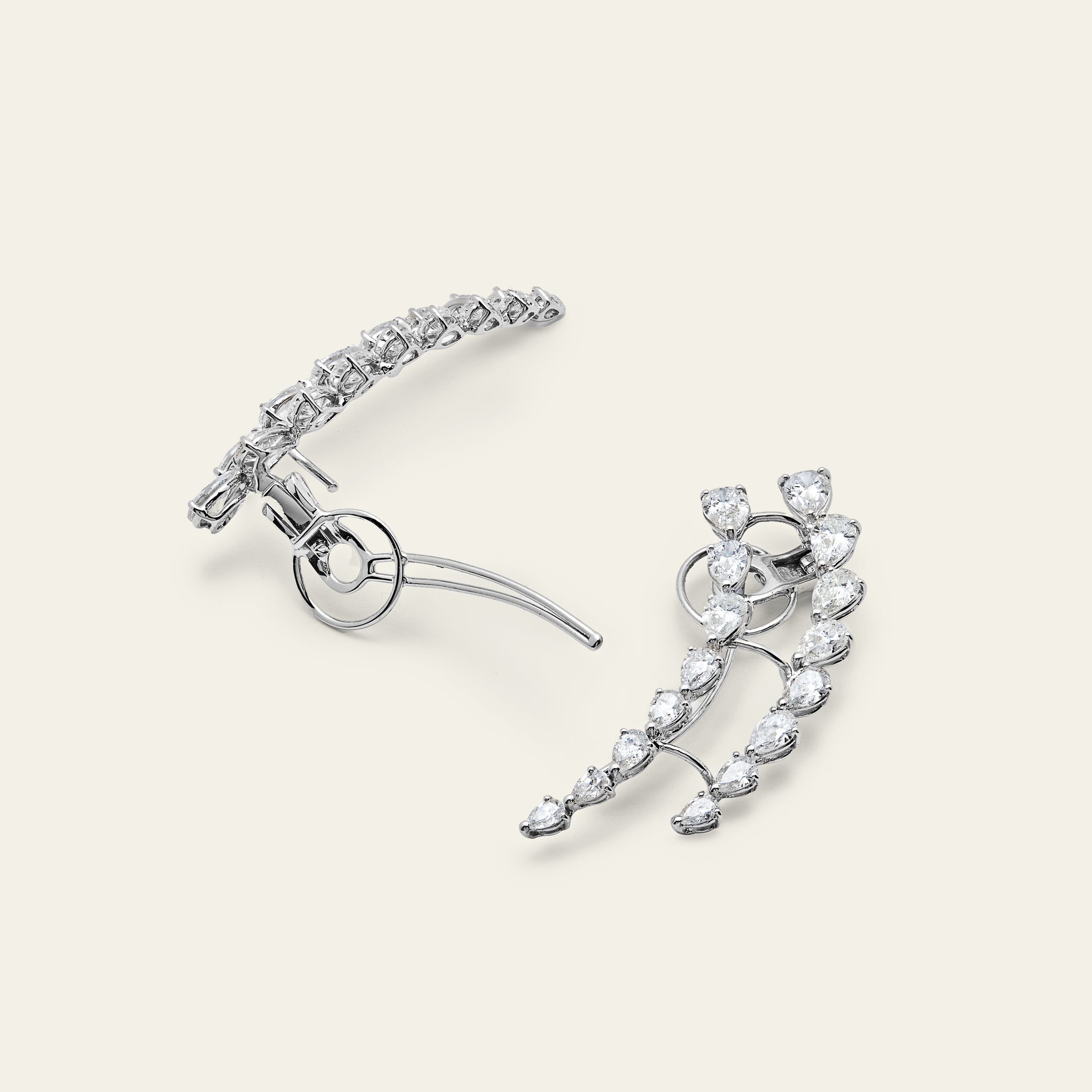 White Gold and Diamond Ear Cuffs