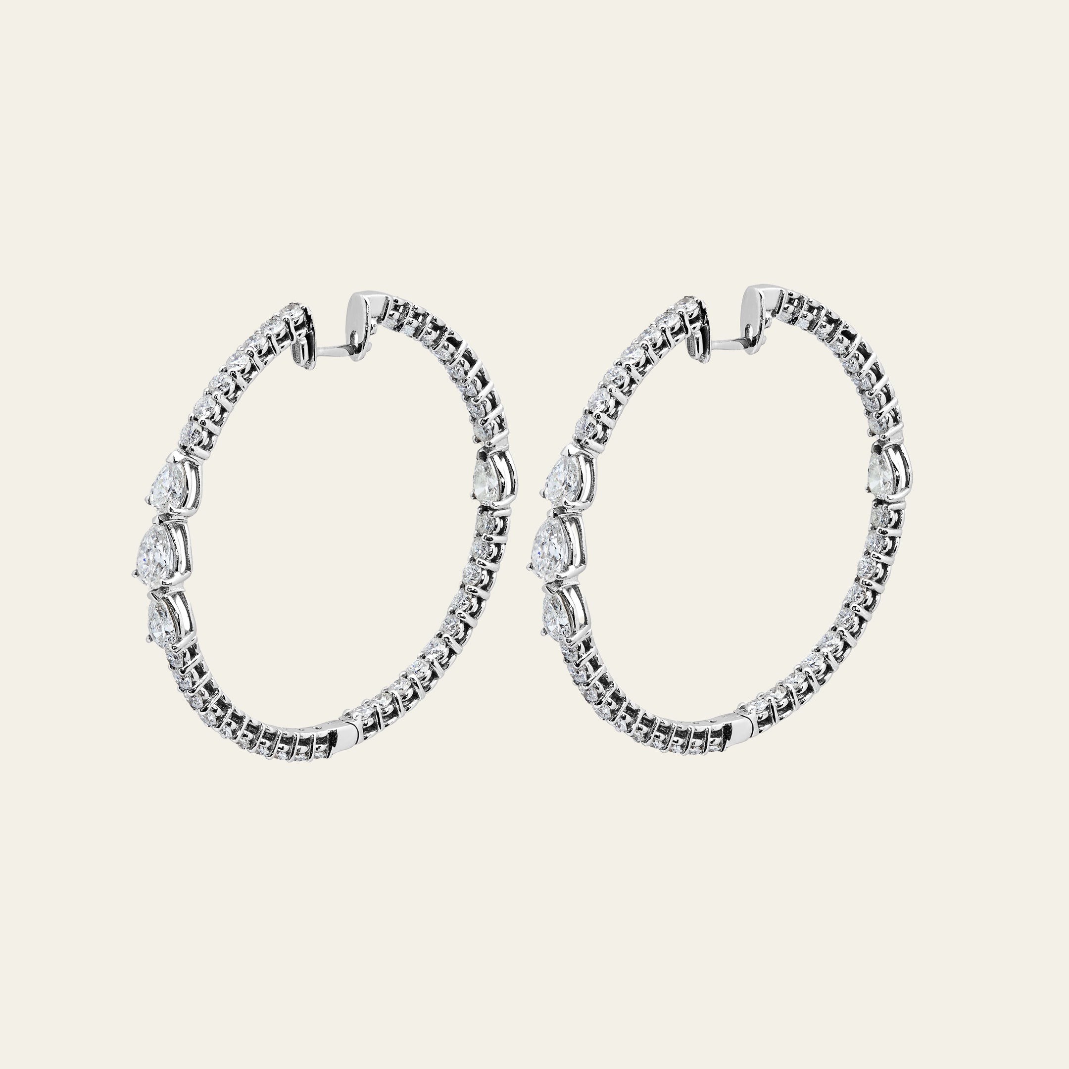 Diamond Hoop Earrings