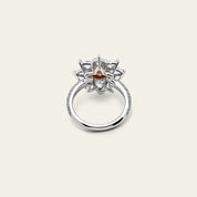 Fancy Orange Diamond Oval Cut Ring