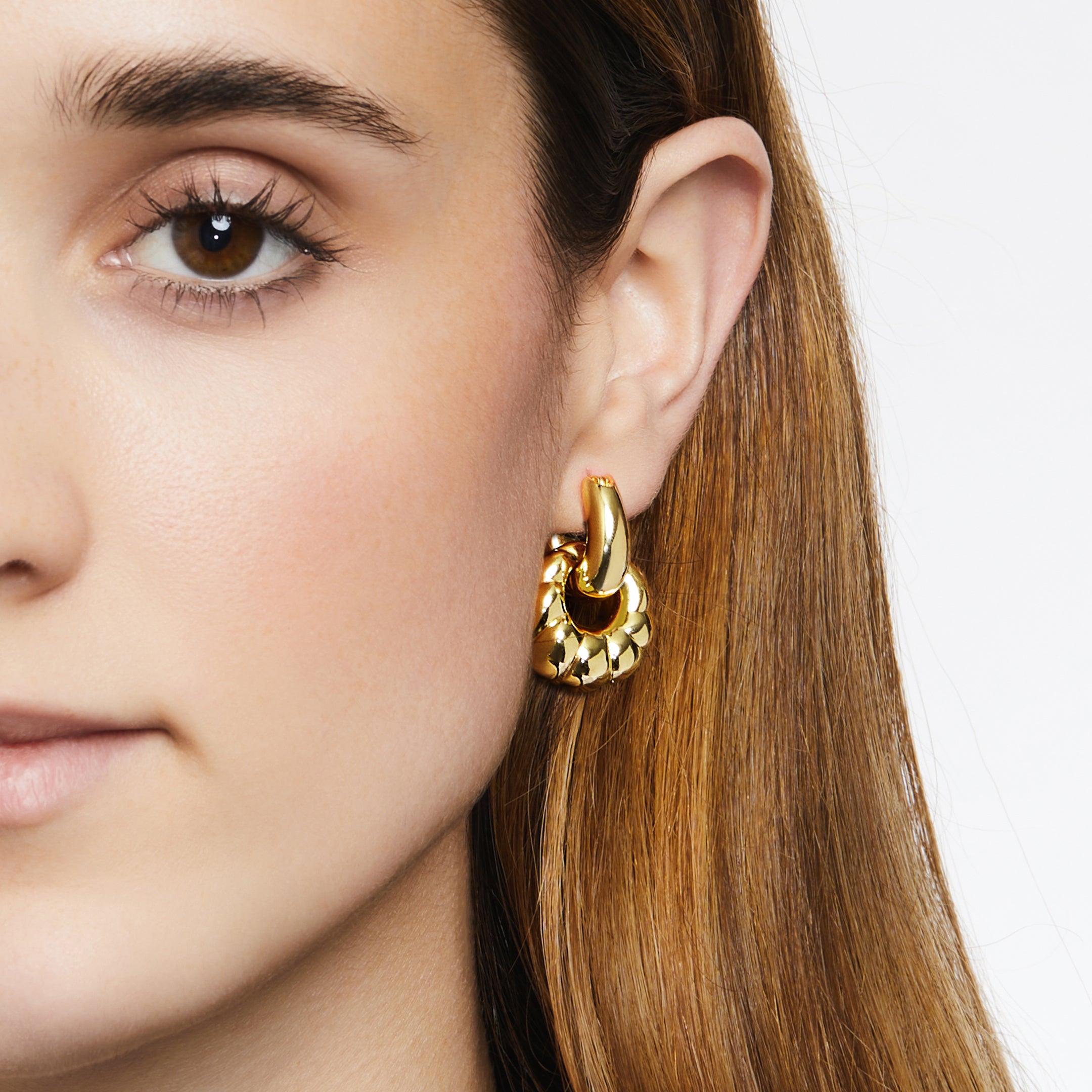 Gold Double Hoop Earrings