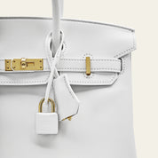 Hermès Birkin 25 Swift Calfskin New White Gold Hardware