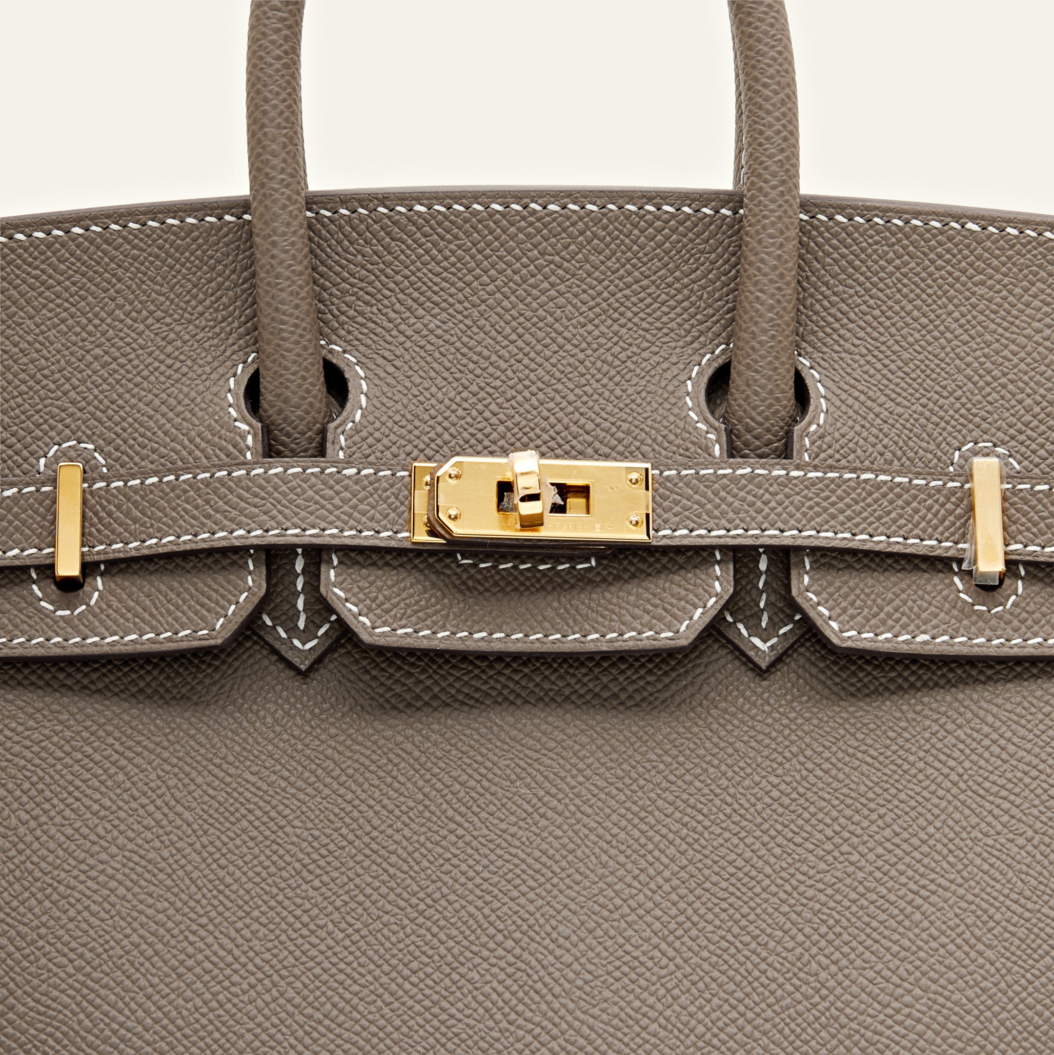 Hermès Birkin Sellier 25 Epsom Calfskin Etoupe Gold Hardware